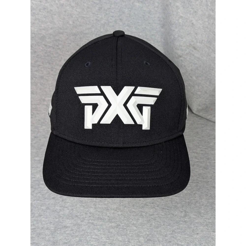 PXG Parsons Xtreme Golf Snapback Hat Black White Logo Structured Cap NEW